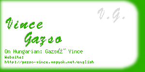 vince gazso business card